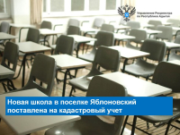 Новая школа в поселке Яблоновский поставлена на кадастровый учет